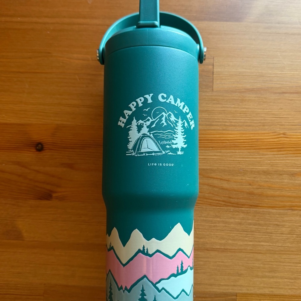 Happy Camper Water Bottle - Life is Good